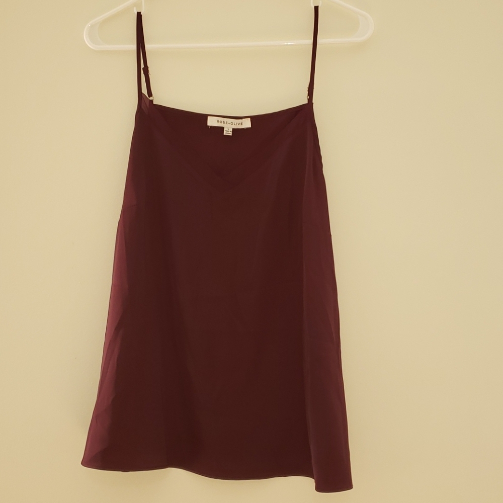 Silk cami tank top